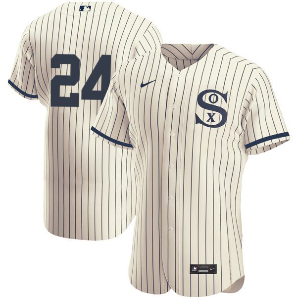 Men Chicago White Sox #24 No Name Cream stripe Dream version Elite Nike 2021 MLB Jersey